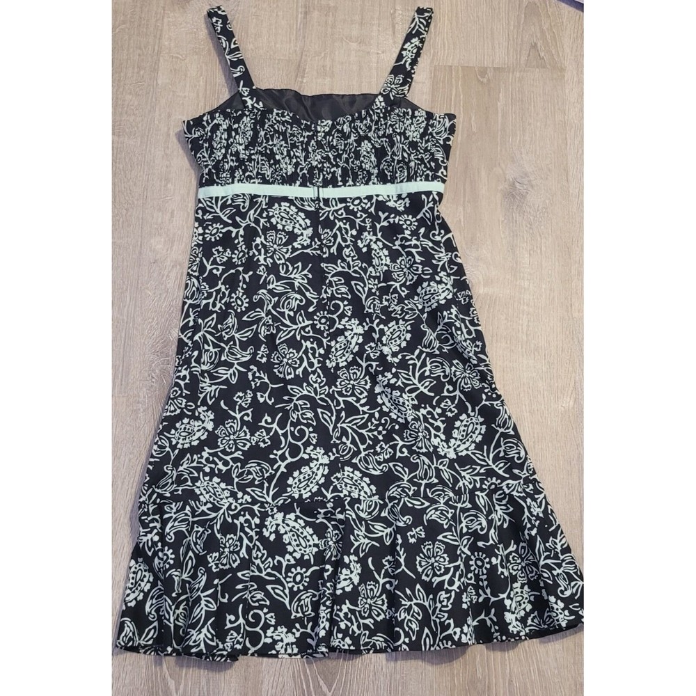2/$13 Deals Women's R&K Originals Black/Teal Floral Dress Size 10 - Picture 5 of 16